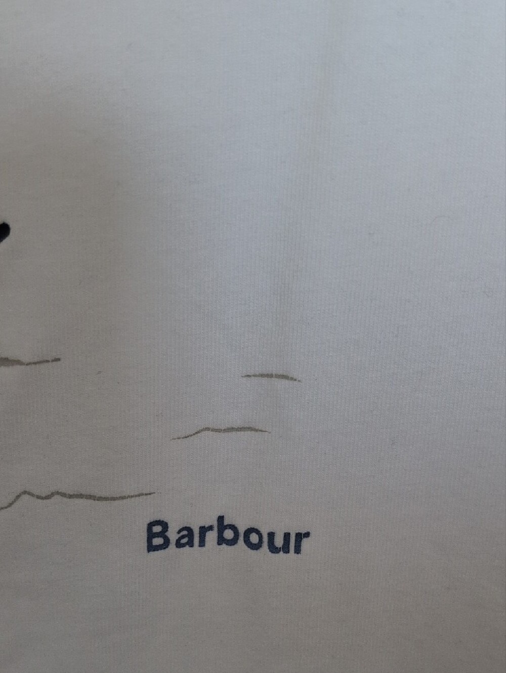 Barbour White Tee with Multicolor Beach Seagull Graphic - Picture 4 of 8